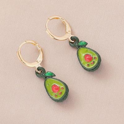 Sweet Women's Fruit Hoop Earrings Jewelry Strawberry Cherry Drop Earring Gift For Friends