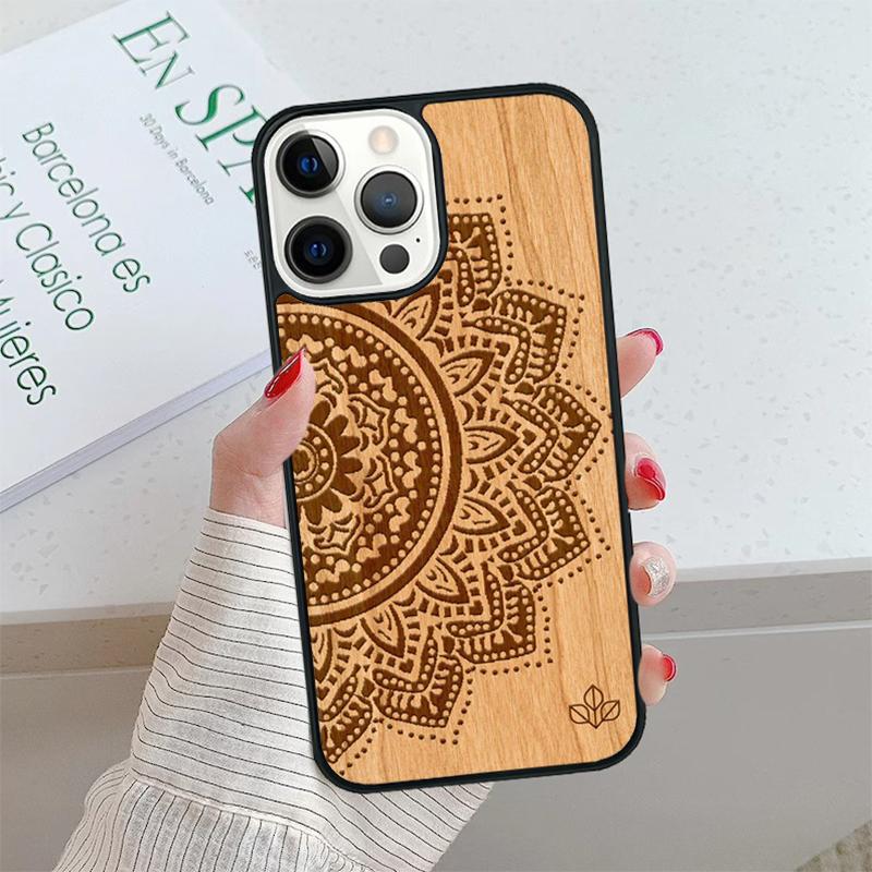Natural Bamboo Wood Phone Case For iPhone 17 Air 15 16 16e 14 13 Pro Max Coque 12 11 Pro Max PLUS Mobile Fundas Cover