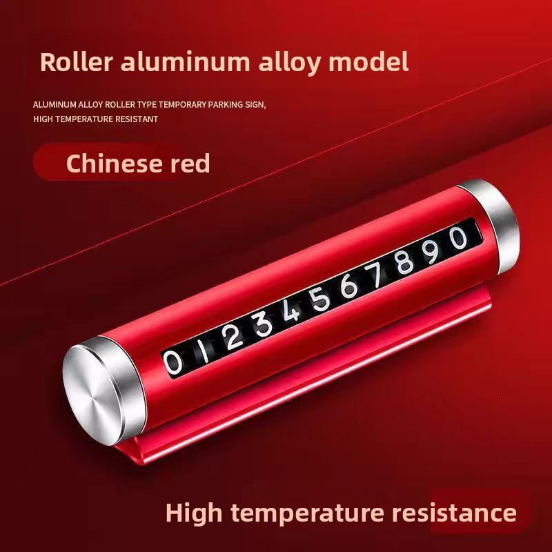 Auto Supplies Temporary Parking Number Plate Moving Car License Plate Creative Inside The Car Metal Roller Type Car Logo Phone Plate