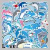 50-Pack Dolphin Luggage, Scooter, Computer, Tablet, and Water Bottle Waterproof Stickers