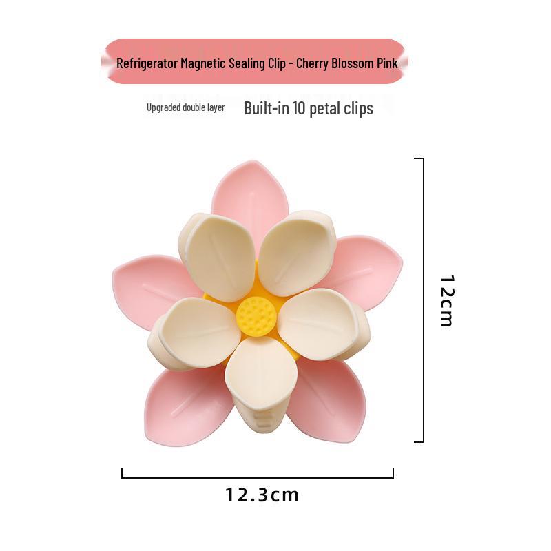 Lotus Double-Layer Magnetic Sealing Clip: Kitchen Moisture-Proof Bag Sealer