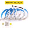5M RGB+CCT LED Strip Light 12V 24V 5050 2835 Waterproof Flexible Tape 60 90 180 LEDs/M Dual White Changing Decoration