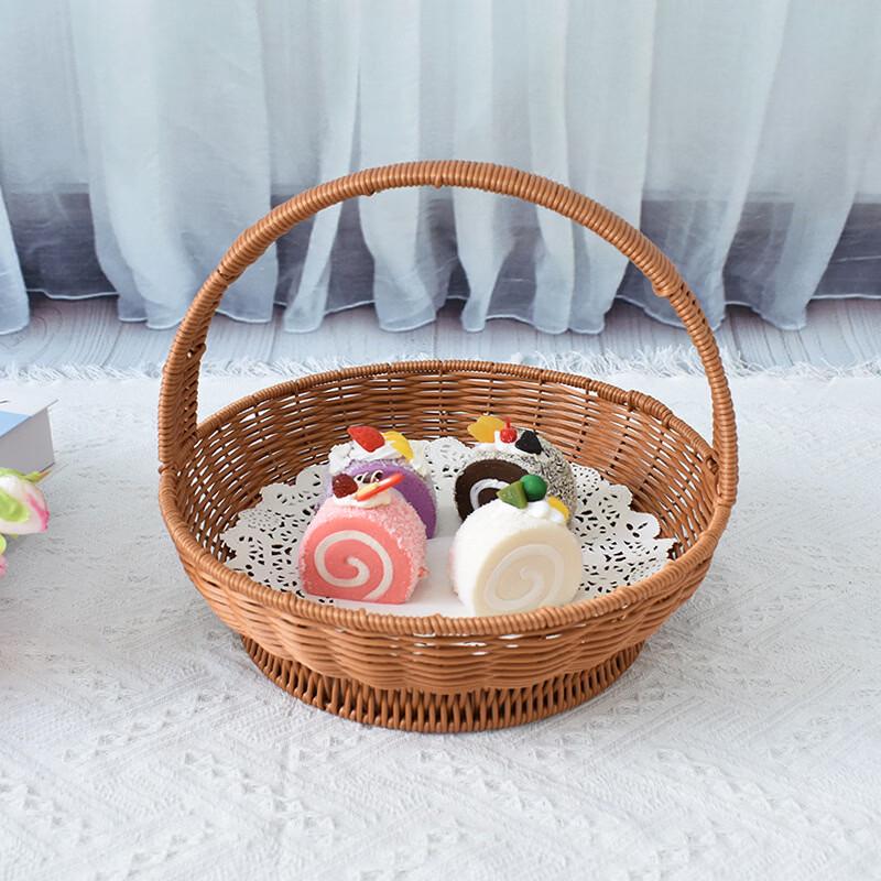 Hand-Woven Rattan Storage Basket