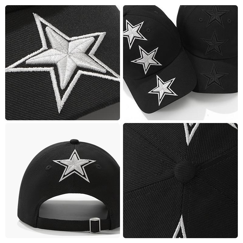 New trendy brand baseball cap niche heavy industry star three-dimensional embroidery dark personality versatile female cap