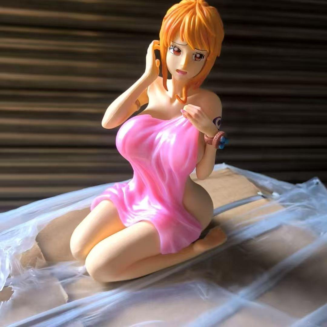 

15cm Anime One Piece Figure Sexy Girl Swimsuit Nami Sitting Model Action Statue Gk Desktop Decoration Toy Doll Gift