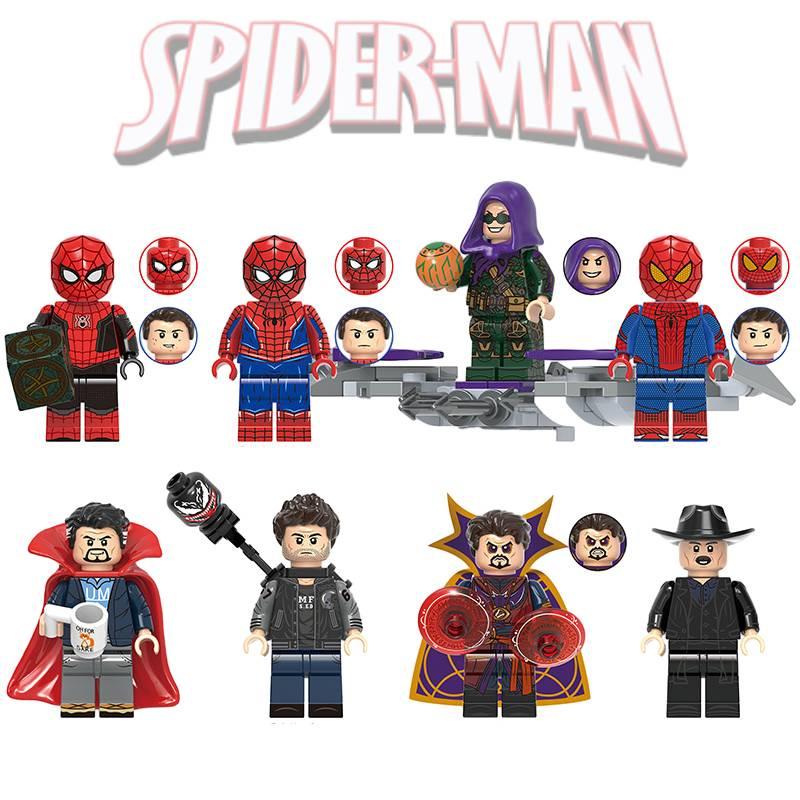 X0331 Spiderman Building Blocks Toy Set With Black And Red Superhero Suit