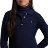 Polo Ralph Lauren Dress FW25 Solid Color Cotton Cable Knit Polo Collar Kids dress 313978841-001