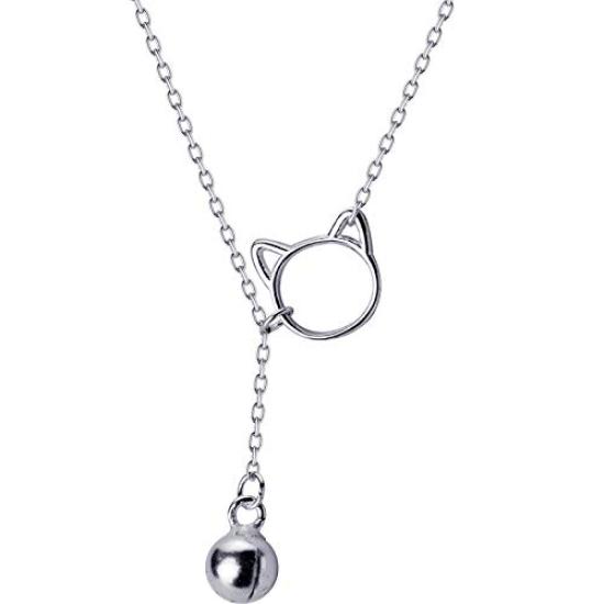 

Necklace for Cute Cat Silver AAA CZ Cat Pure Silver Clavicle Fashion Accessory [Rockyu] Women, Brand, Necklace, 925, Zirconia, Diamond, Pendant,