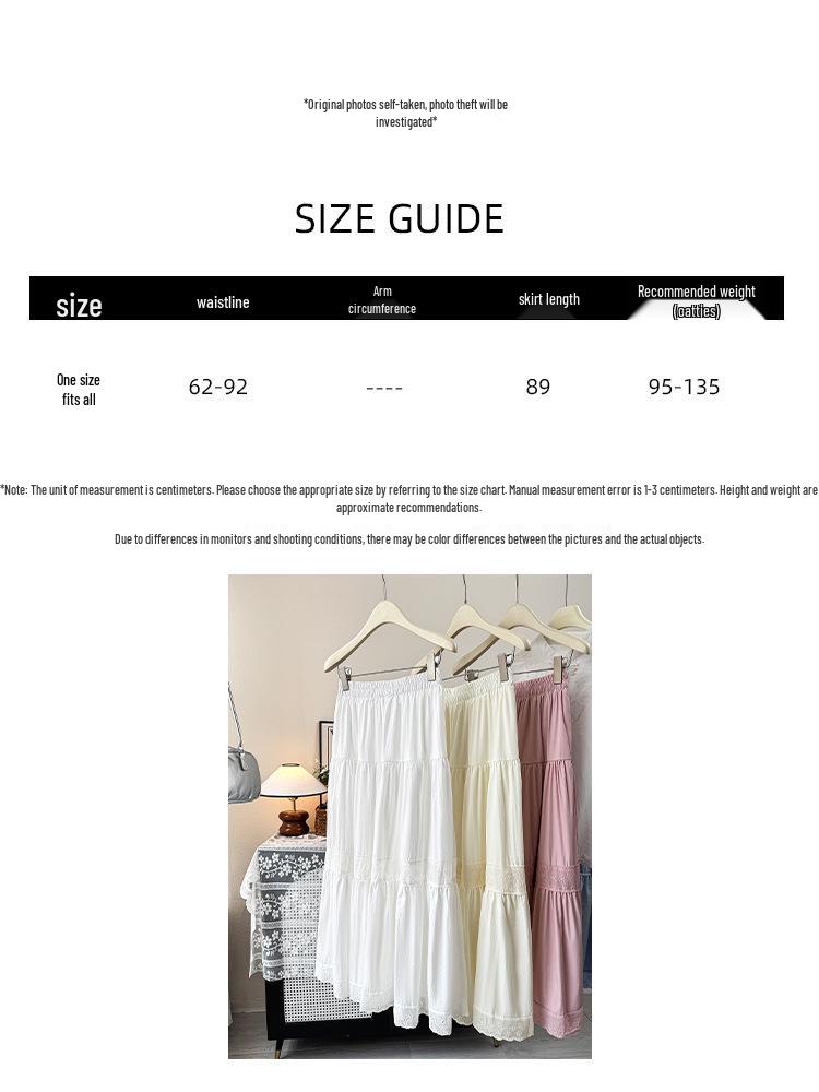Elegant Hollow Lace Embroidery Patchwork High-Waisted A-Line Midi Skirt - 2026 Versatile Women's Fashion in White