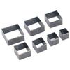 7PCS 7 Sizes Leather Square Punch Cutter Set Carbon Steel Hollow Cutter Kit  for DIY Leather Craft