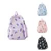 Flower Oxford Printing Backpack With Breathable Design For Students Travel Bag