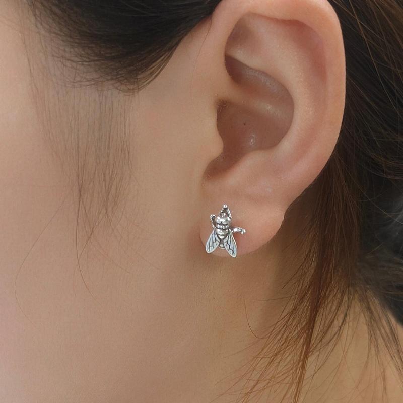 Vintage Creative Flies Earrings For Women Funny Fly Stud Earrings Party Jewelry Gift