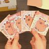 4 Pack Capybara Sticky Notepads, 30 Sheets Cute Self Sticky Notepads, Cartoon Animal Memo Pads, Adhesive Notes for Office School Students Party Favors