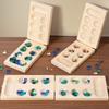Mancala Board Game Set Family Games Multi Color Beads Ages 7+ Wooden Collapsible for Party Gift Adult Whole Family Boys Girls