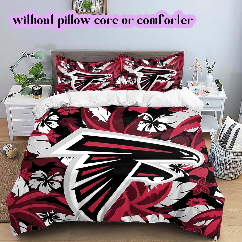 Voetbal Logo Patroon Beddengoed Dekbed Set Dekbedovertrek Kussensloop Huisdecoratie Verjaardagscadeau (1*dekbedovertrek+ 2*kussensloop, zonder vulling)