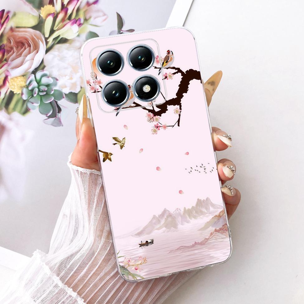Transparent Casing For Xiaomi 14T Pro Case Cute Cat Luxury Fashion Butterfly Funny Cool Painted Cover 2407FPN8EG