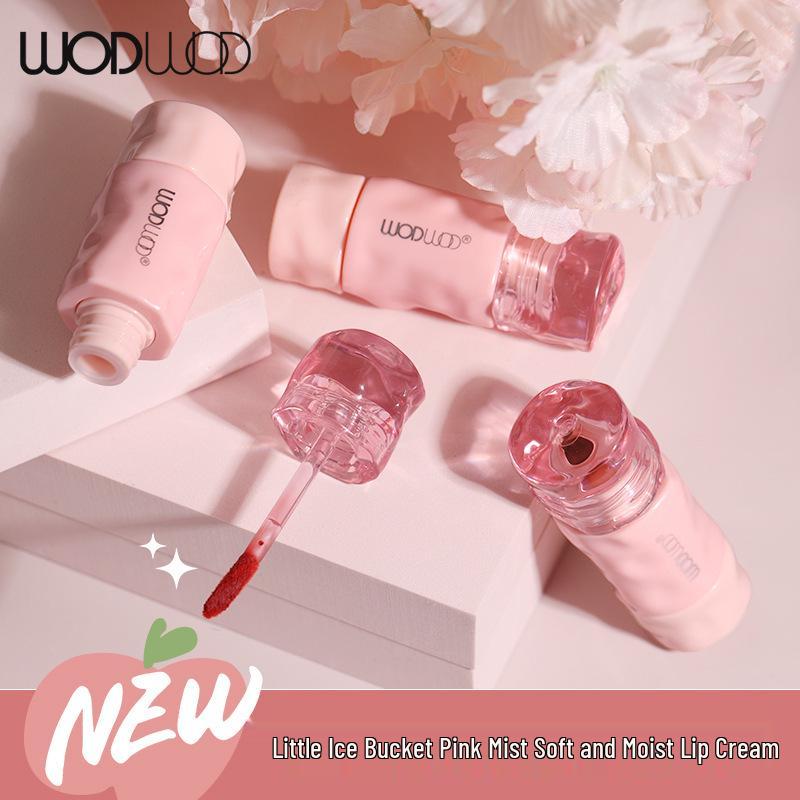 WODWOD Pink Mist Lip Cream: Smooth, Lightweight, Moisturizing, Whitening, Long-lasting Milk Cream Lip Mud for Autumn/Winter.