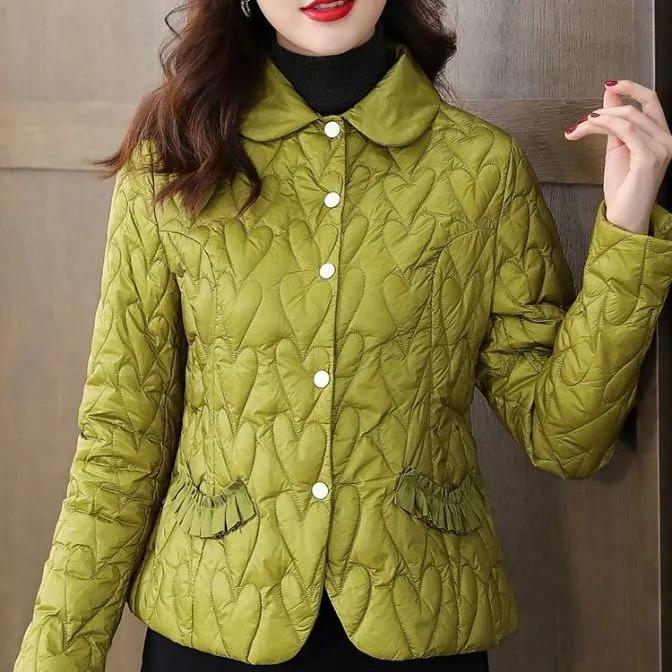 Dames Herfst Winter Jas Koreaans Middenleeftijd Moeder Lange Mouwen Dunne Jas Vrouwelijk Warm Bovenkleding