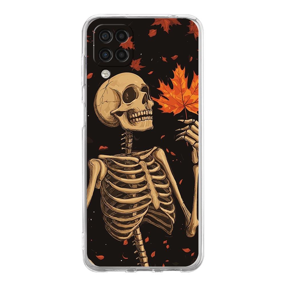 Phone Case For Samsung A17 A13 A33 A35 A55 A73 A53 A23 A51 A71 A21S A31 A41 A05s A15 A25 5G A07 4G Cover Hard Pink Purple Skull