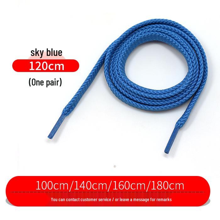 Flat Thickened Sneaker Laces for Casual and Basketball Shoes - In Black, White, and Colorful Designs