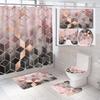 Hot-Selling Door Curtain Printed Shower Curtain Carpet Floor Mat Set, Bathroom Toilet Mat Set And Bathroom Curtain Set