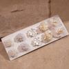 10pcs/Set Exquisite Flower Stud Earrings White Imitation Pearl Stud  Party