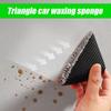Car Wax Applicator Pad Triangle Car Waxing Sponge Vehicle Interior Scrubbing Sponge Triangle Car Wash Sponges For Scrubbing