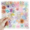50Pcs/Set Watercolor Fireworks Art PET Stickers Waterproof DIY Fashion Doodle Decals Stickers