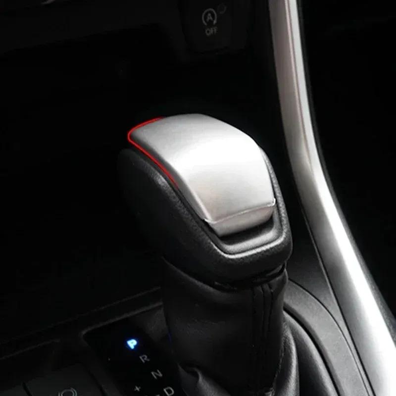 For Toyota Grand Highlander 2024 2025 ABS Carbonfiber Black Chrome Gear Lever Head Shift Knob Handle Cover Interior Accessories