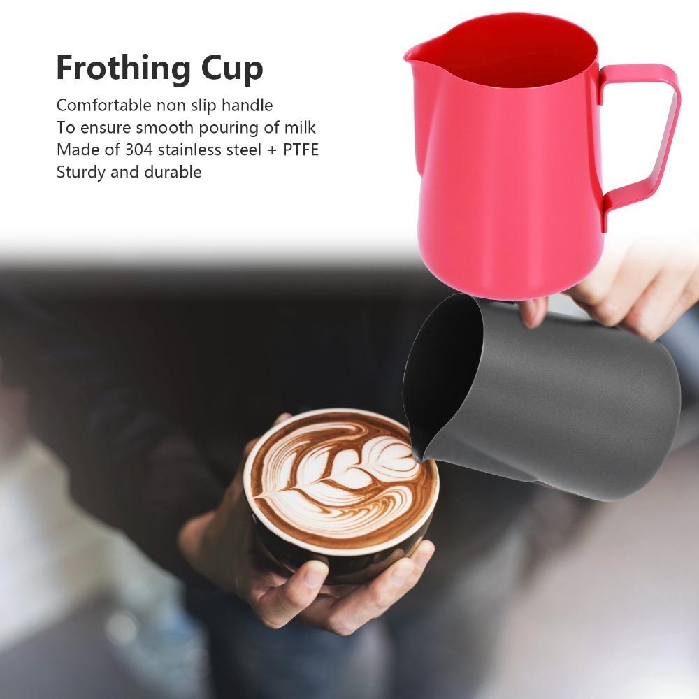 600ml Capacity Milk Frothing Jug Pointed Spout Stainless Steel Frothing Pitcher  Latte Art