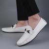 2024 New Leather Shoes Men's Black Casual Shoes Slip-on Shoes Soft Bottom Non-slip Dad Driving Shoes Business Casual Loafers