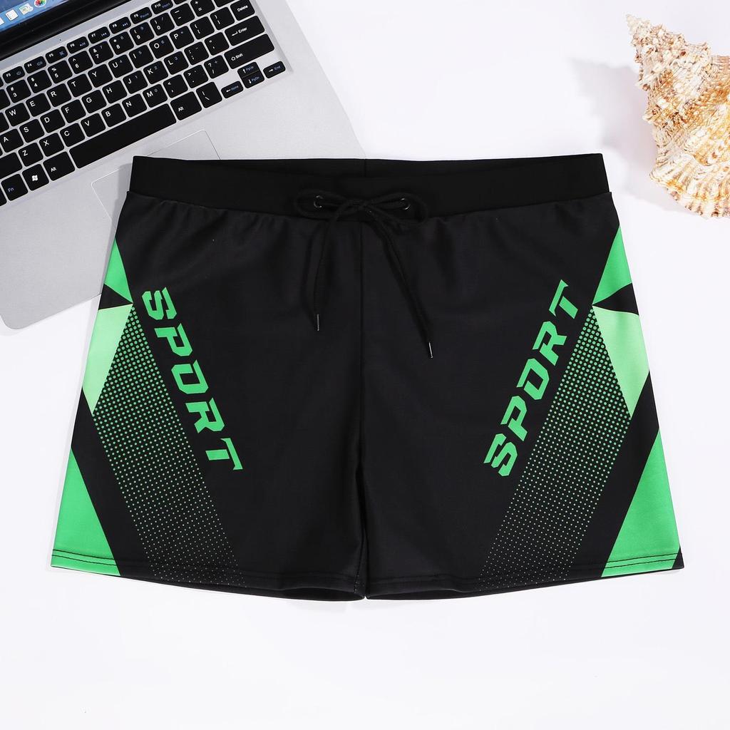 Men's Quick-Dry Square Leg Swim Trunks: Fashionable, Breathable, Plus Size, Anti-Embarrassment Swimming Gear