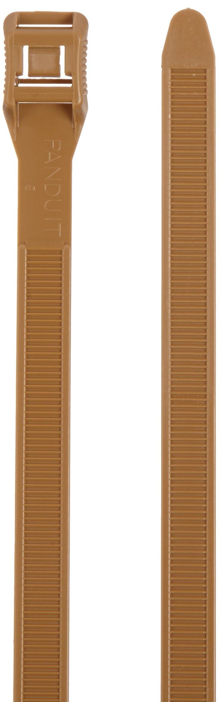 

Panduit IT9115-CUV18 In-Line Cable Tie, Weather Resistant Nylon 6.6, UV Tan, 124 Min Tensile Strength, 4.53 Max Bundle Diameter, 0.065 Thickness, 0.