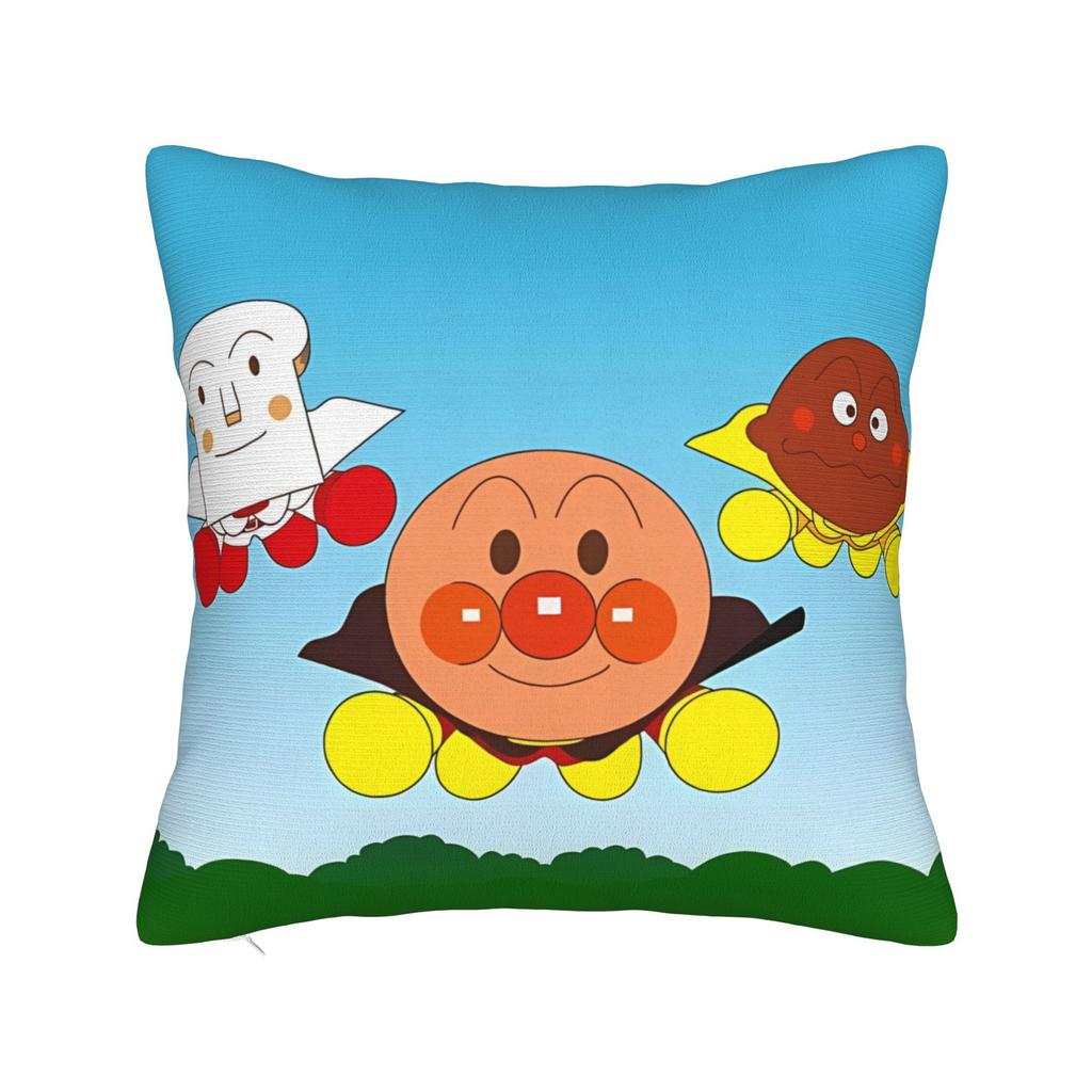 Anime Anpanman Pillow Cover  Design Cushion Cover Morden Pillow Case For Sofa Bedroom Home Decor