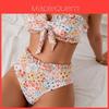 Women Trendy Strappy Bikini Swimsuit With Ruffle Edges For Water Sports And Beachwear