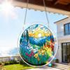 83 Pieces Round Shape Puzzle Suncatcher Acrylic Hanging Ornament Acrylic Puzzle Kit  Indoor Display
