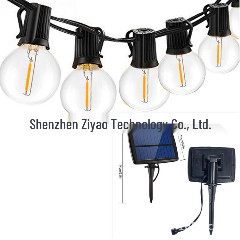 

Солнечная светодиодная лампа G40 2700K Теплый белый Наружное освещение, USB-перезаряжаемая, 3 Вт Высокая яркость, Сертифицированная CE Гирлянда для патио. No USB 1.5W Solar 5.5m 10 Lights