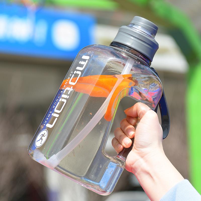New Transparent Ton Barrels Pc Large Capacity Men and Women Water Cup Outdoor Fitness Exercise Portable Portable Sports Bottle