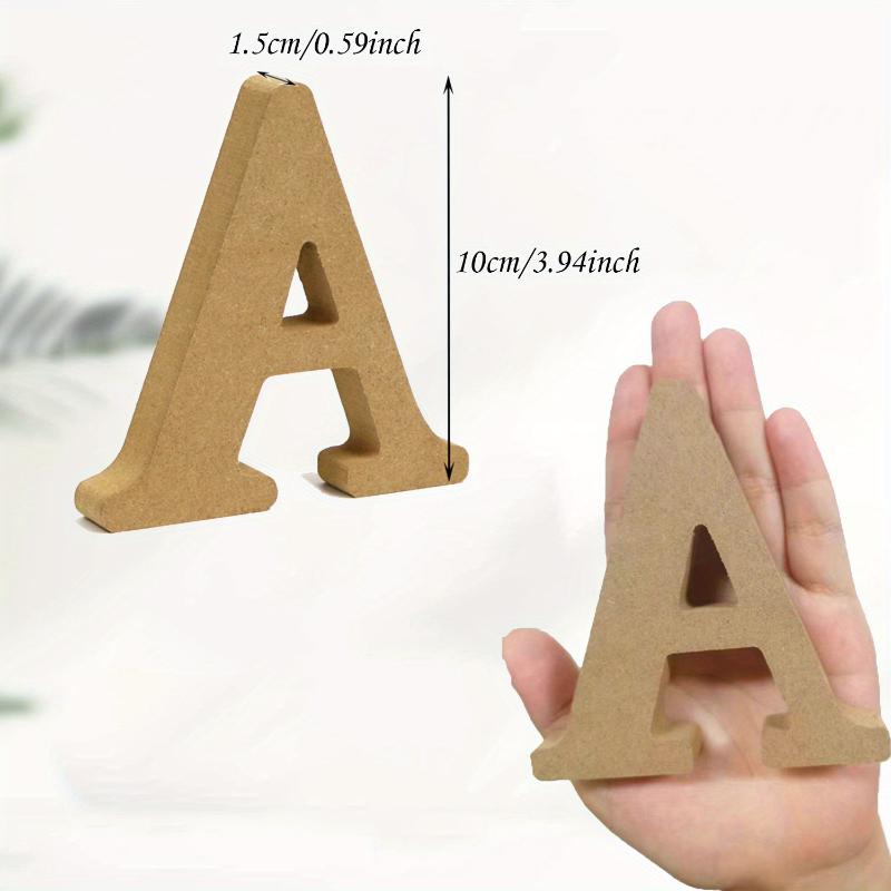 26-Letter Wooden Alphabet DIY 10cm Handicrafts Three-Dimensional Decorative Letters Sign Decorations Craft Supplies