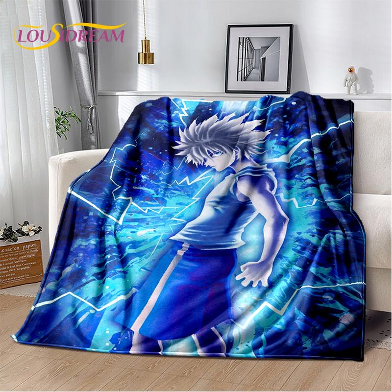 HxH Anime Hunter×Hunter Cartoon Soft Flannel Blanket for Beds Bedroom Sofa Picnic,Throw Blanket for Cover Outdoor Leisure Nap