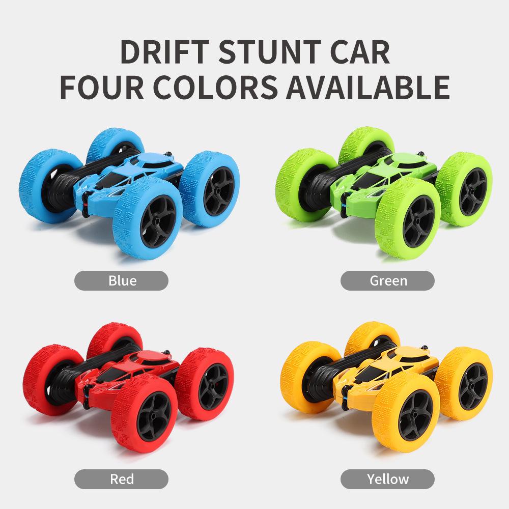 High-Speed 360° Remote Control Stunt Car with Lights - Double-Sided Tumbling Toy for Kids