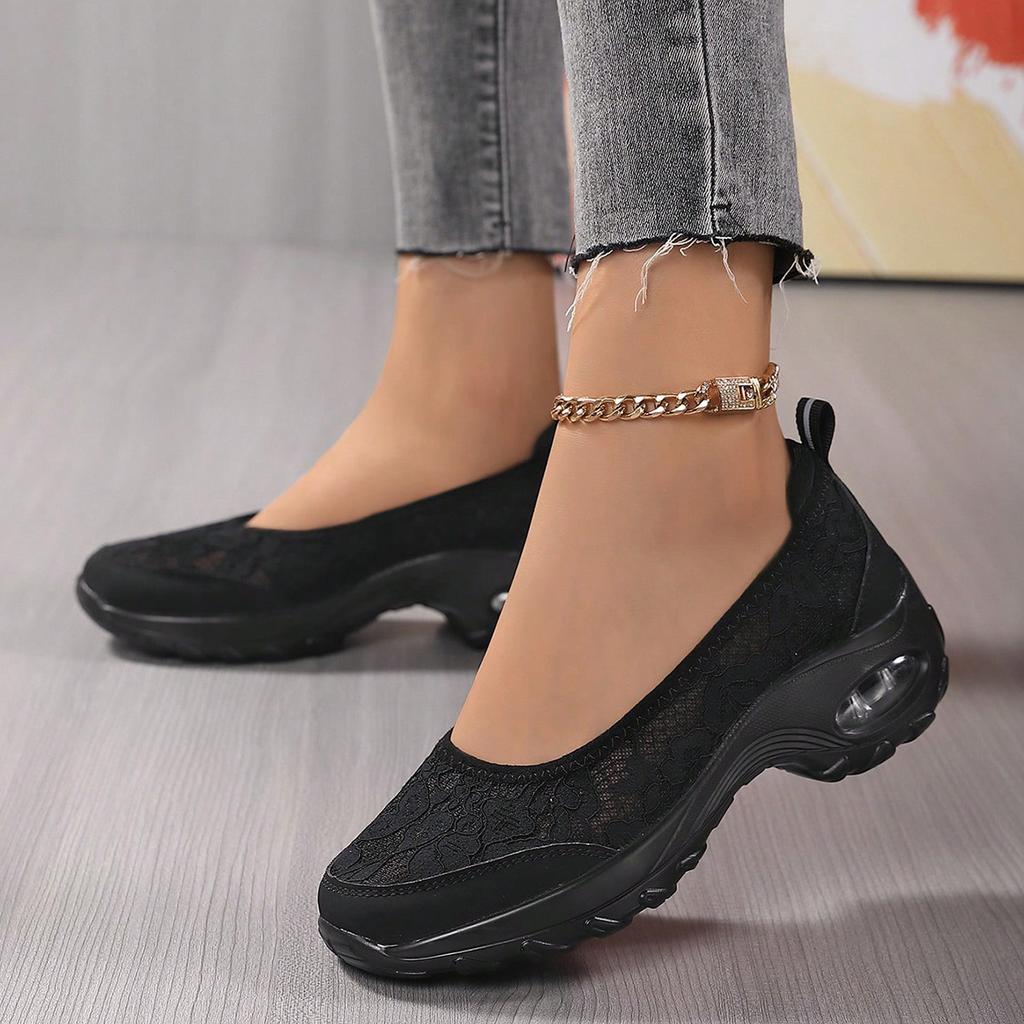 Dámské prodyšné vycházkové boty, ležérní šněrovací tenisky s pohodlím vzduchového odpružení