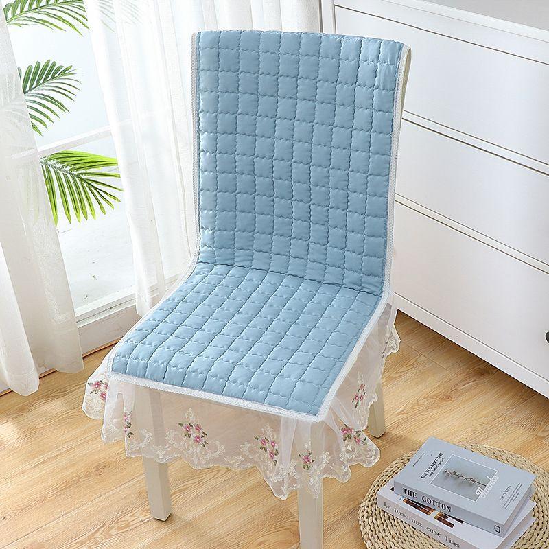 Lace Wave Lace Chair Cover Thickened Dining Table Seat  Cushion European Style Large Flower Table Cloth Integrated Chair Mat