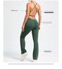 Adjustable Strap Flare Bodysuit Yoga Wear - European & American Sports Fitness Jumpsuit
