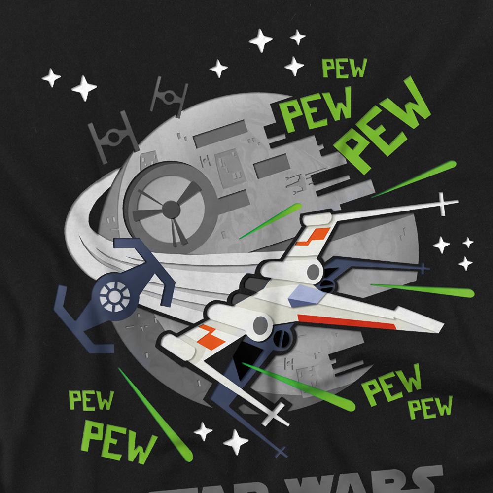 STAR WARS Unisexové tričko pro dospělé Pew Pew X-Wing