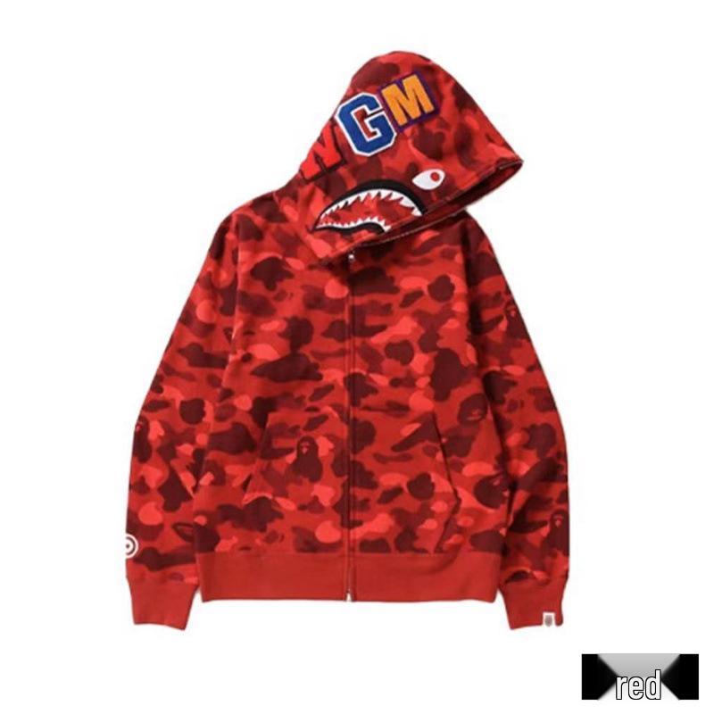 Trendy APE Hooded Sweatshirt - Shark Camouflage Zipper Jacket, Parent-Child Version