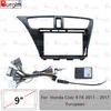 Car Radio Fascias Frame For Honda Civic 9 FK 2011-2017 an 9 Inch Stereo Panel Harness Power Cable Adapter Canbus Decoder