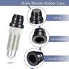 18 Pieces Brake Bleeder Caps Rubber Caliper Nipple Caps Dust Caps Brake Bleed