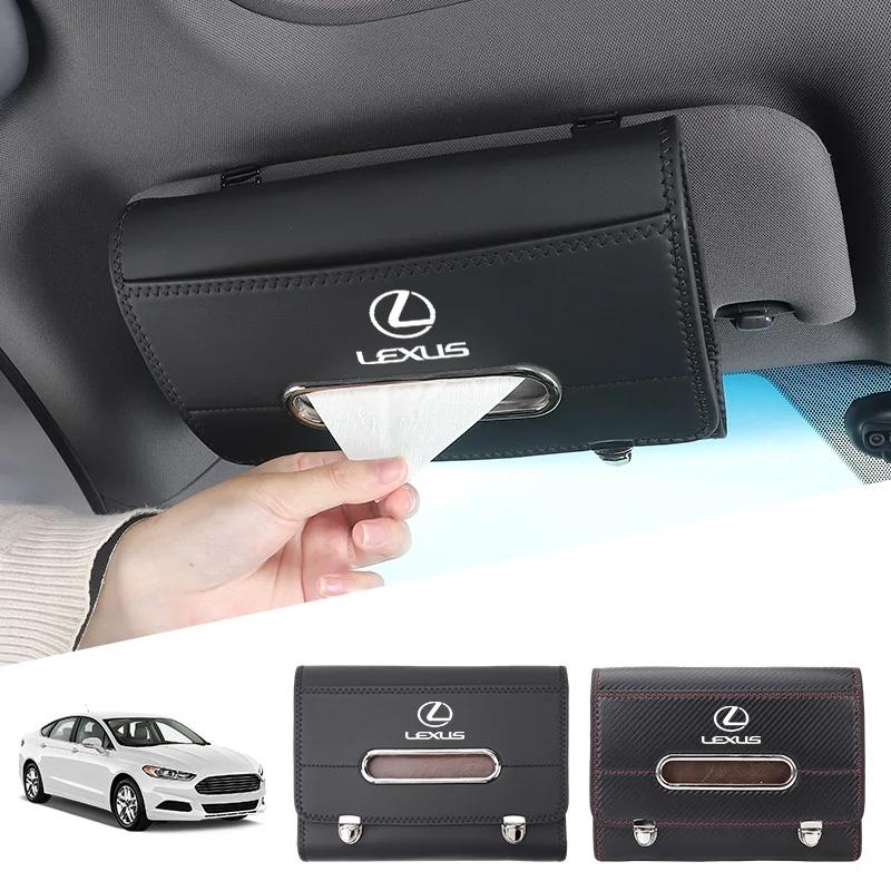 Car Seatback Tissue Holder Box Paper Towel Pouch Napkin Bag For Lexus UX250h RX450h CT200h RX400h NX300h RX350 RX300 GX470 IS350MI8