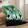 Soccer Wings Green Designed Flannel blanket for bedroom, living room, sofa, and nap